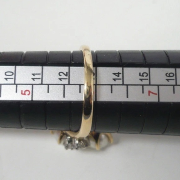 Estate 14K Akoya Pearls Diamond Ring Size 6 - Picture 7 of 12